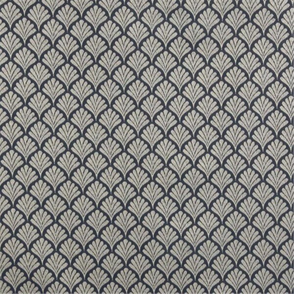 Designer Fabrics 54 in. Wide Navy Blue- Fan Jacquard Woven Upholstery Fabric B654 - main
